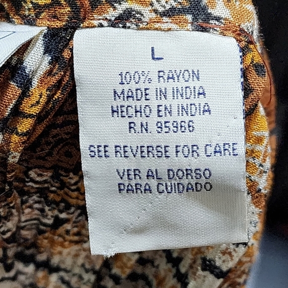 Basic Editions Women's Vintage Tiger And Lion Print Maxi Skirt -L - Picture 6 of 7